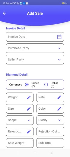 Diamond Sale Management